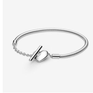 Pandora heart t-bar charm bracelet FINAL SALE